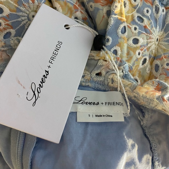 NWT Lovers + Friends Floral A-Line Shorts in Blue and Yellow - Picture 4 of 6